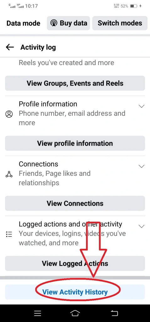 How to find liked Reels on the Facebook app